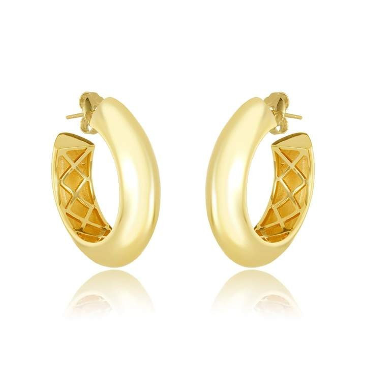1.5" Athena Gold Hoop Earrings | Melinda Maria