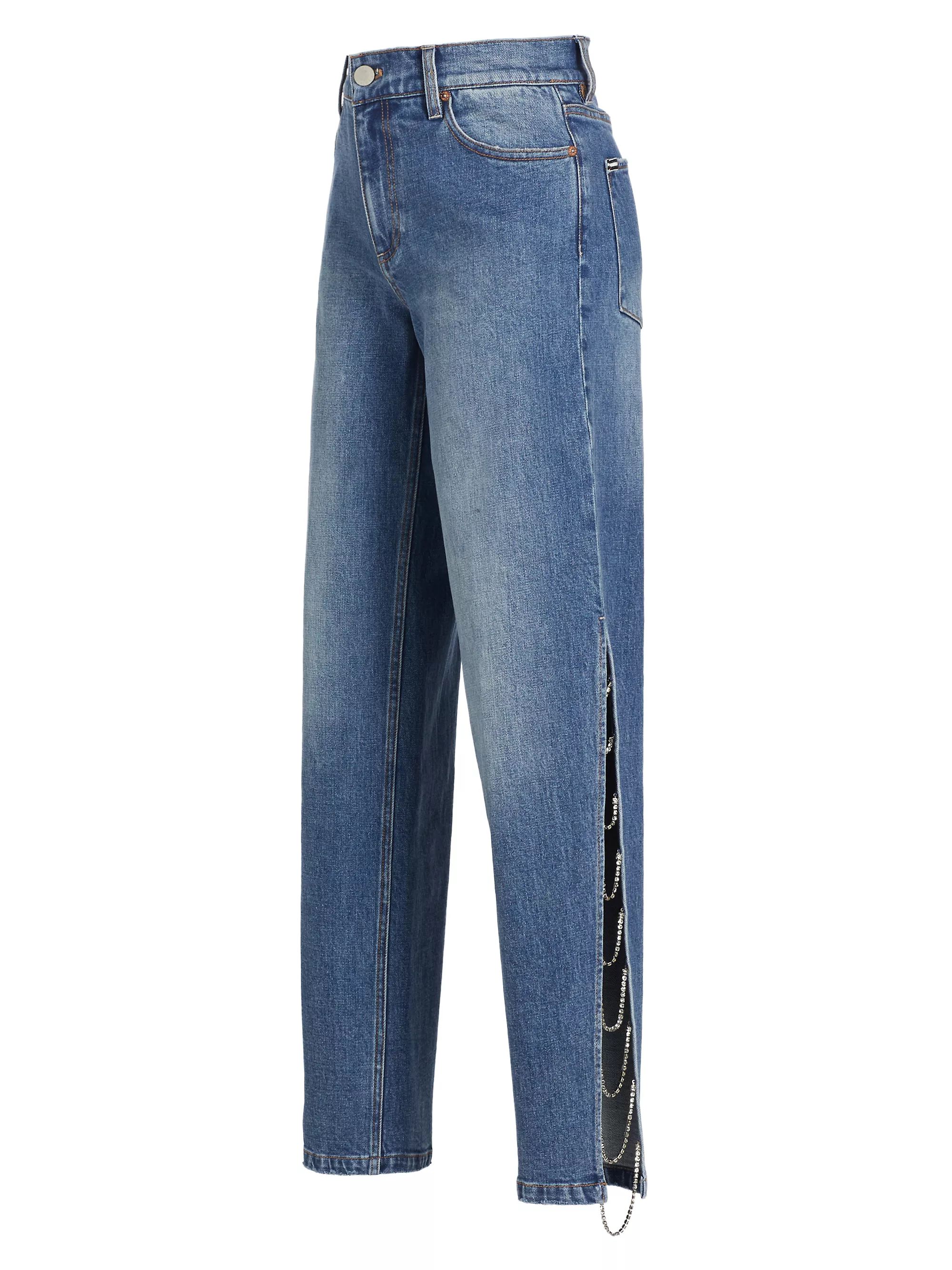 Gayle Wide-Leg Crystal Jeans | Saks Fifth Avenue