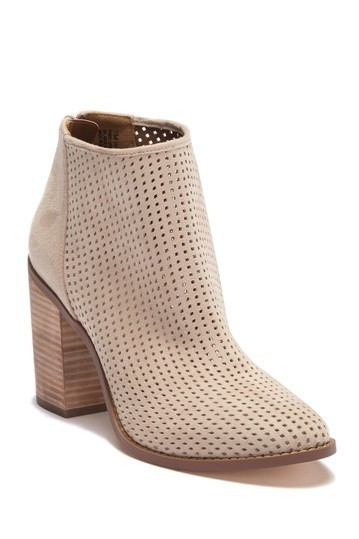 Ranee Perforated Block Heel Bootie | Nordstrom Rack