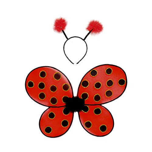 Creative Education of Canada Great Pretenders Ladybug Wings with Headband, Red/Black (One Size) | Amazon (US)
