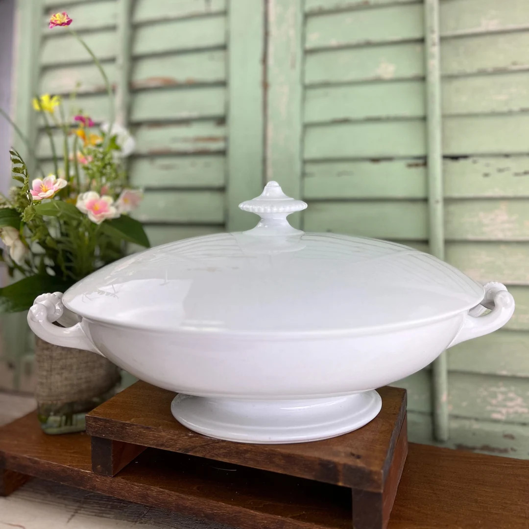 Elsmore & Forster Ironstone Covered Dish - Etsy | Etsy (US)