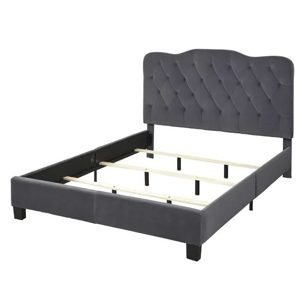 Newhall Queen Tufted Upholstered Low Profile Standard Bed | Wayfair North America