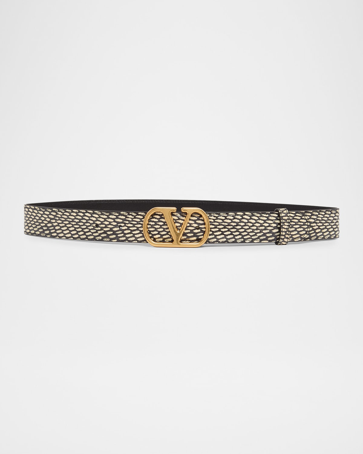 VLogo Signature Python Belt, 30mm | Neiman Marcus