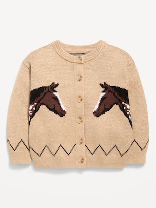 Jacquard-Knit Cardigan Sweater for Toddler Girls | Old Navy (US)
