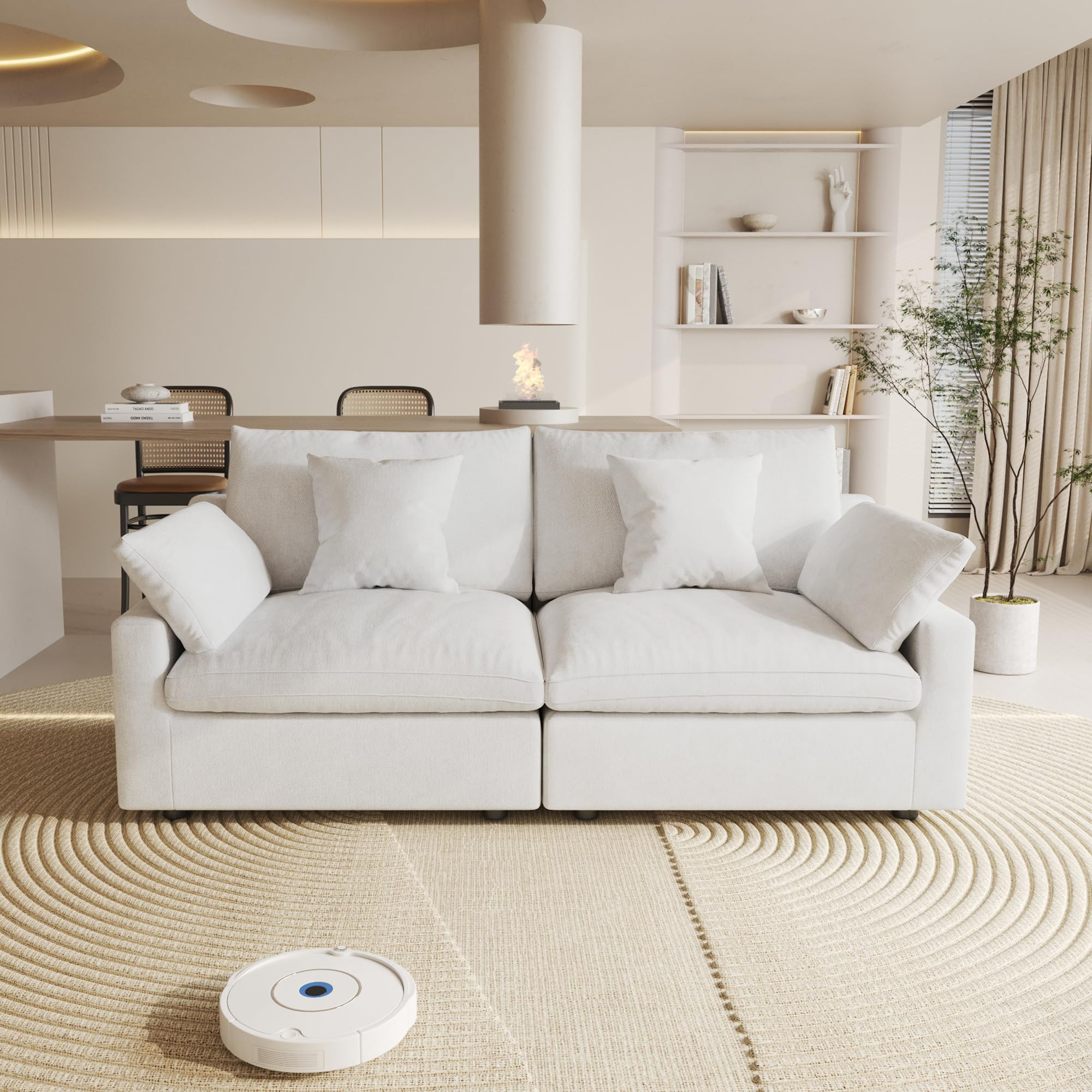 Cloud Couch Modular Sectional Sofa,82.68" Oversized LoveSofa, Down Filled Convertible Wide Seater... | Amazon (US)