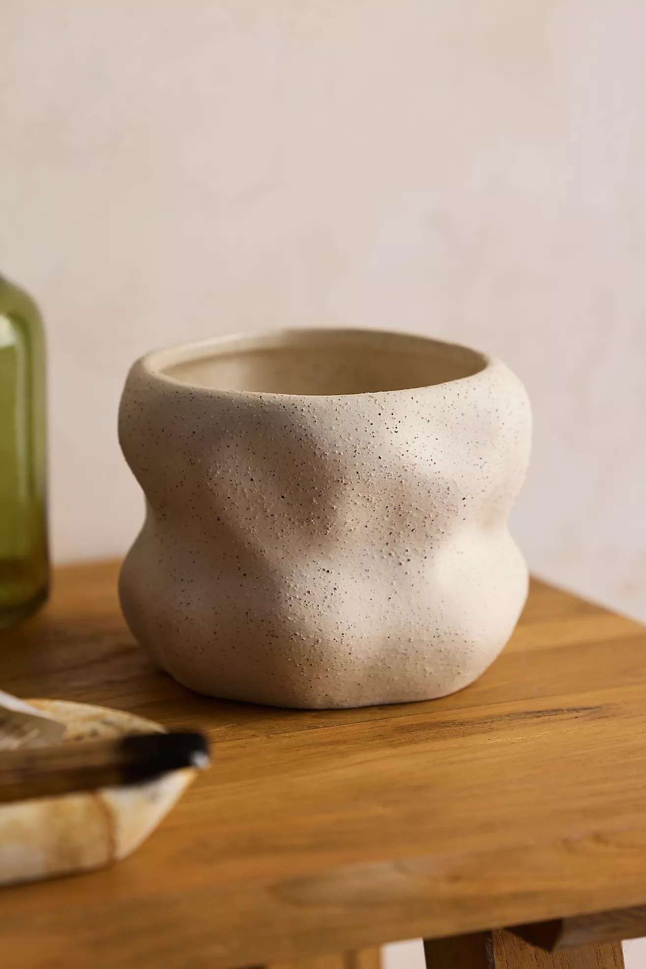 Organic Cylinder Stoneware Planter | Anthropologie (US)
