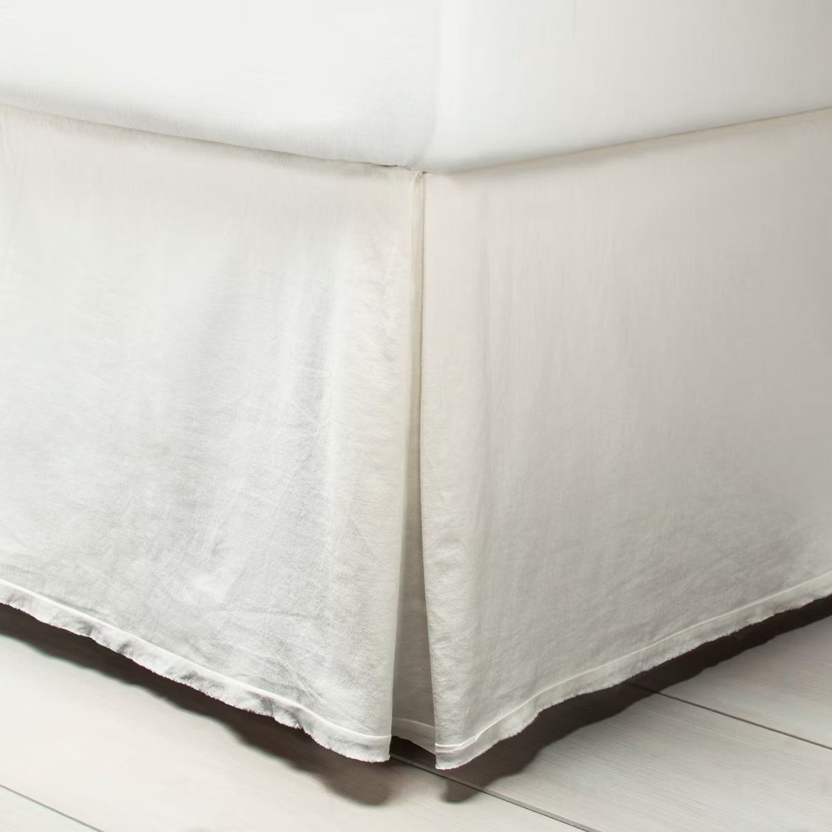 Linen Blend Bedskirt Cream - Hearth & Hand™ with Magnolia | Target