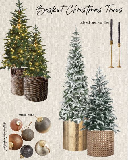 Basket Christmas Trees are such a great look. The brass table can be flipped and used as a basket for a 6’ Christmas tree. Such a great idea! 

#LTKSeasonal #LTKHoliday #LTKhome