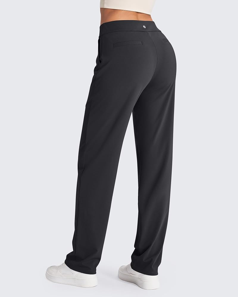 G4Free ShiftReady Women's Dress Work Pants with Pockets Yoga Straight Leg | Amazon (US)