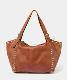 Soho Washed Leather Studded Bag | Joe Browns