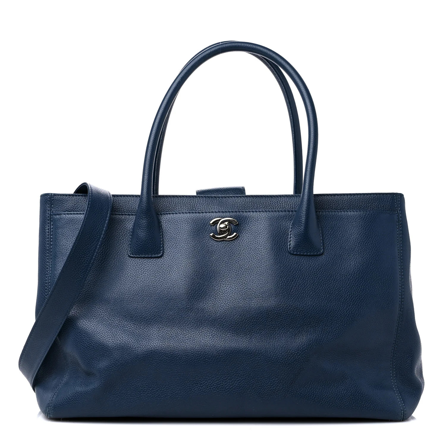 Calfskin Cerf Executive Shopper Tote Blue | FASHIONPHILE (US)