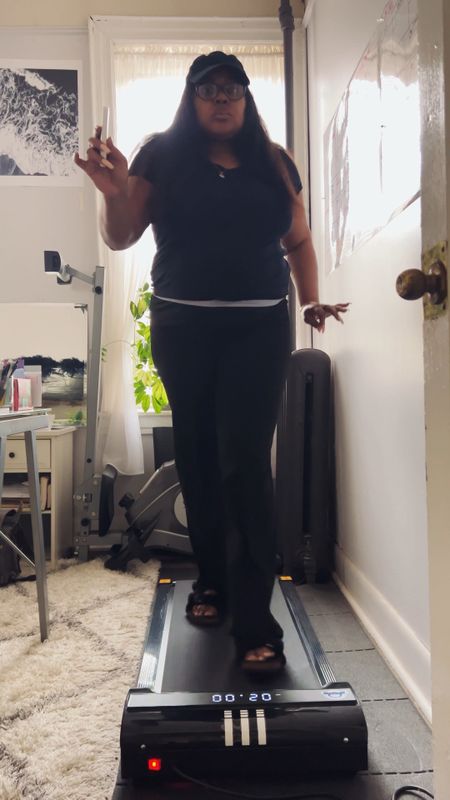 Fitness February! Hop on this ultra convenient walking pad/under desk treadmill and keep your daily step count in check. At-home fitness is the best kind! #FoundItOnAmazon #ltkover40 #ltkseasonal 

#LTKfitness #LTKVideo #LTKhome