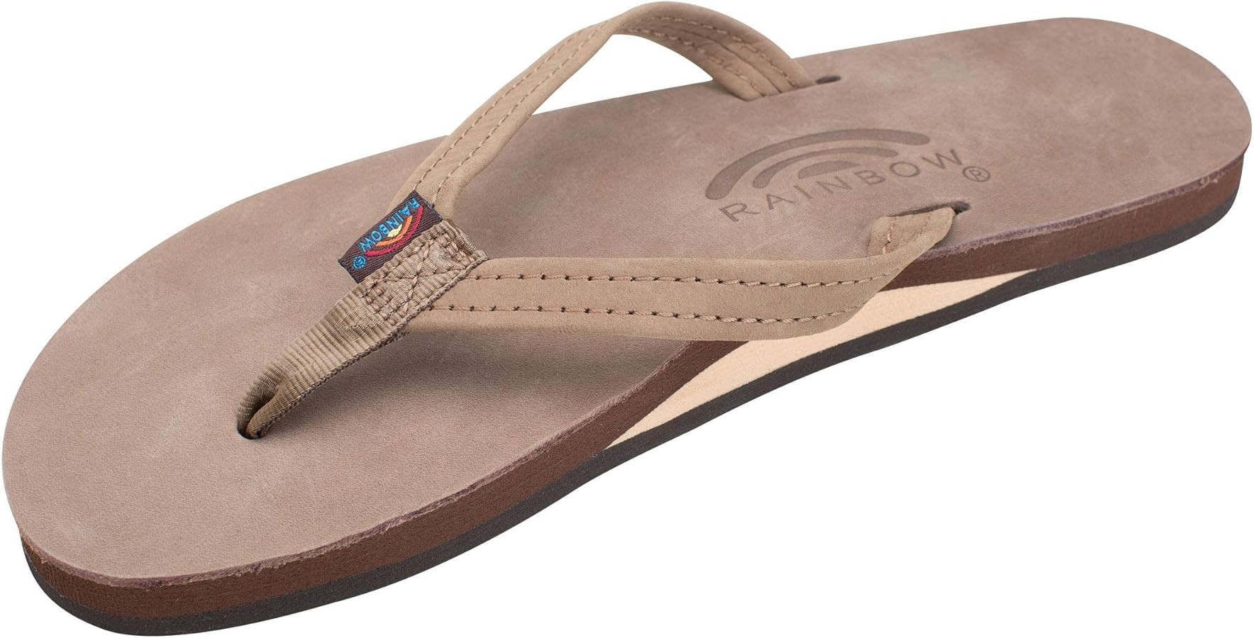 Rainbow Sandals Women's Single Layer Leather Sandal Narrow Strap | Amazon (US)