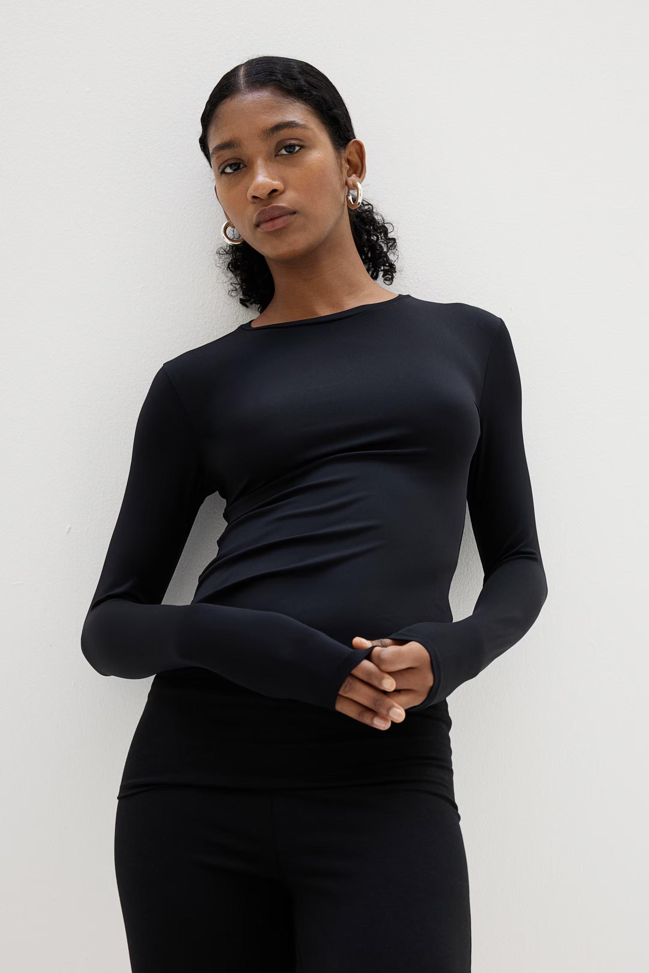 Long-sleeved microfibre top | H&M (UK, MY, IN, SG, PH, TW, HK)