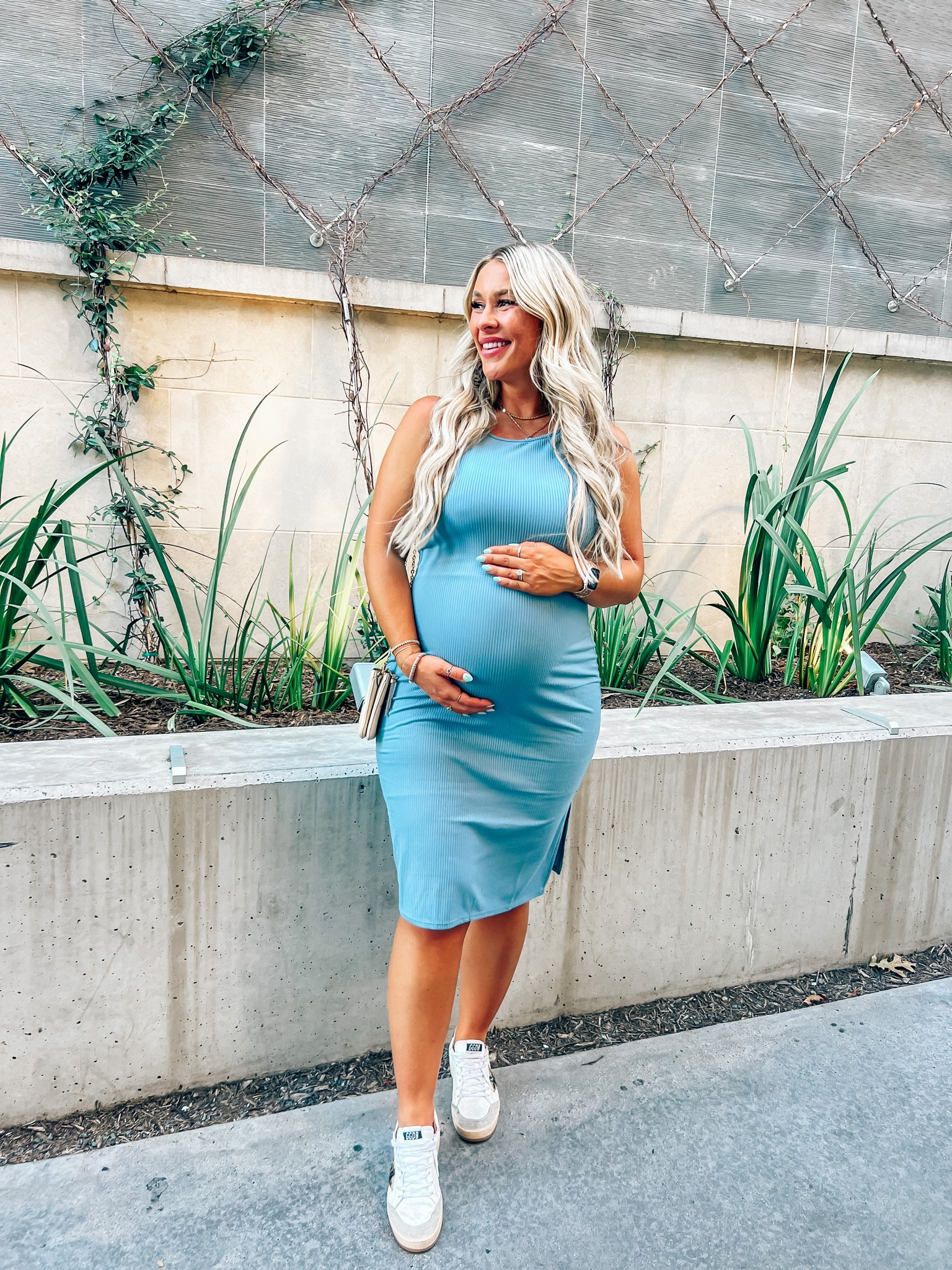 Dress is bump friendly! I sized up to a large.  

#LTKbump #LTKunder50 #LTKsalealert