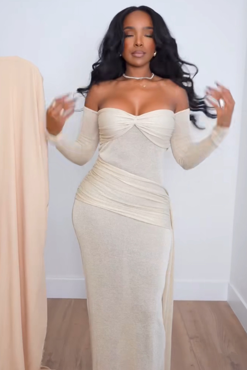 Elegant and sophisticated, the dress features a super flattering cut. We adore the asymmetrical wrap, making it an excellent choice for special events, holiday parties, and more.

|•Size small I’m 5’4 | 140lbs | 36D -27 -40  IG & YT: kirasfashionfinds TT: kiraabboud•|

#LTKHoliday #LTKStyleTip #LTKParties