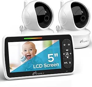 iFamily Baby Monitor with 2 Cameras | Remote Pan-Tilt-Zoom Video Baby Monitor with Camera and Aud... | Amazon (US)