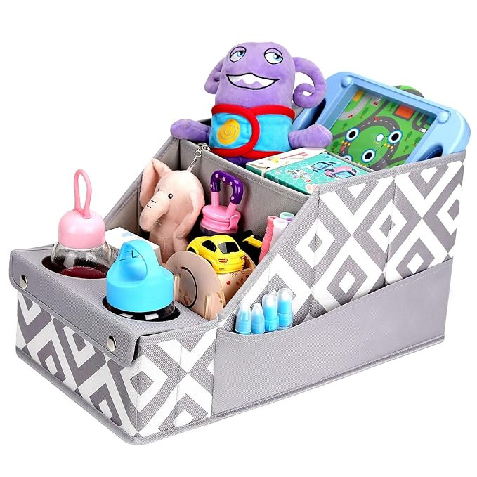 Collapsible Front & Backseat Car Organizer with Movable Dividers | Multifunctional Car Organizati... | Amazon (US)