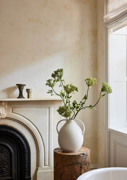 Afloral Natural White Clay Jug Vase - 14" | Afloral