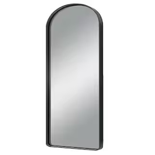 NEUTYPE 31 in. W x 71 in. H Arched Alloy Aluminum Framed Black Modern Floor Mirror HD-MR01144 - T... | The Home Depot