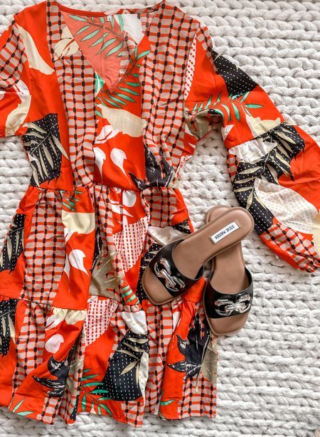 Amazon fashion 
Amazon finds
Printed dress
Sandals 
Sandal 
#ltkunder50
#ltkunder100

#LTKFind #LTKSeasonal #LTKU