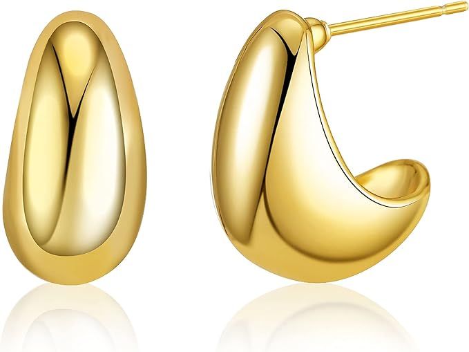 Stylish And Classy Hypoallergenic 18K Gold Plated Pea Earrings, a Gift For Women | Amazon (UK)