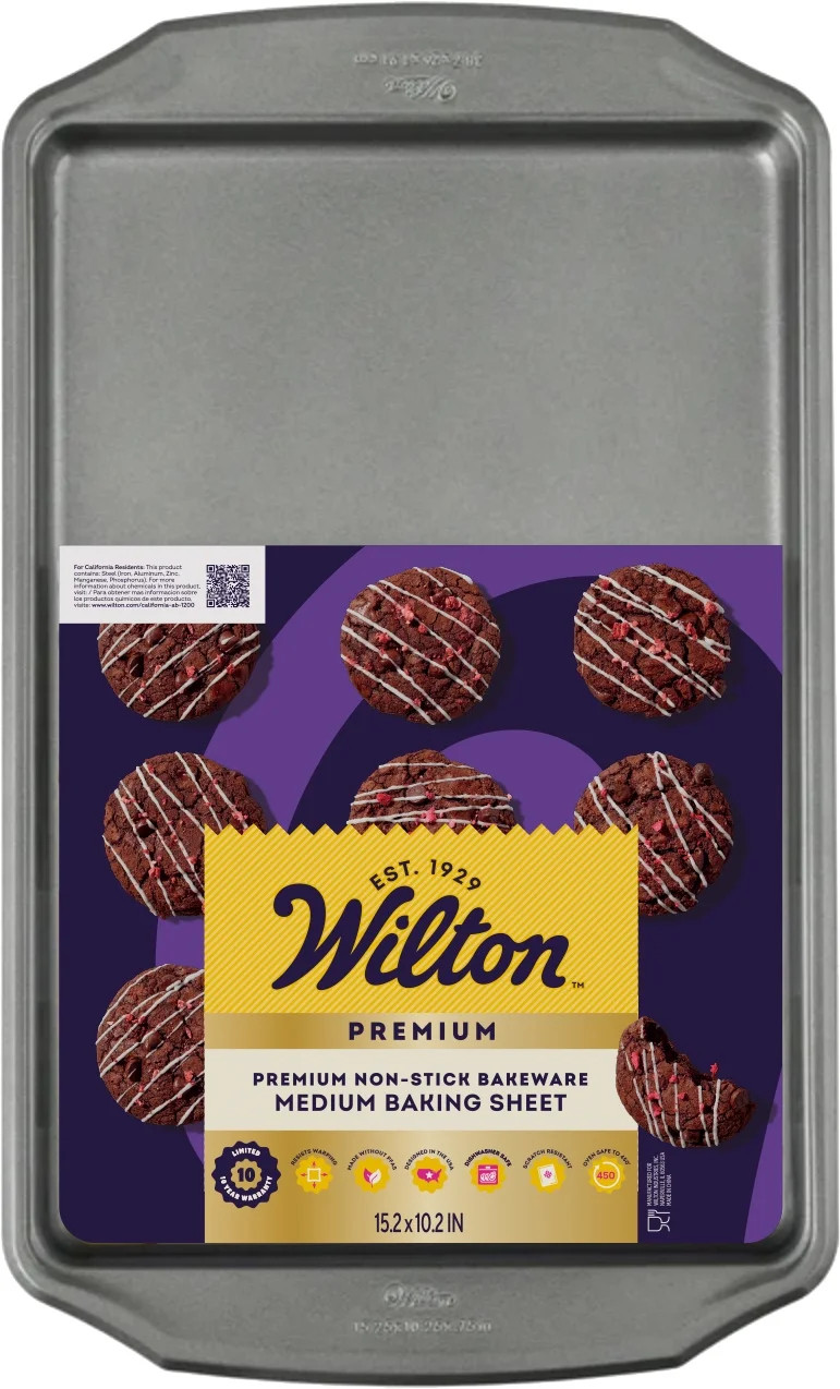 Wilton Premium Steel Non-Stick Medium Cookie Sheet 10x 15 Baking Pan with Handles Rectangular Sha... | Walmart (US)