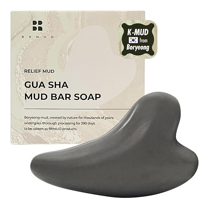 BRMUD Relief Mud Gua Sha Mud Bar Soap - Mud Mask Massager Cleansing Bar for Face and Body - V Lin... | Amazon (US)