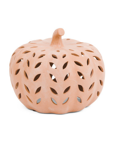 Outdoor Safe Ceramic Cut Out Pumpkin | TJ Maxx