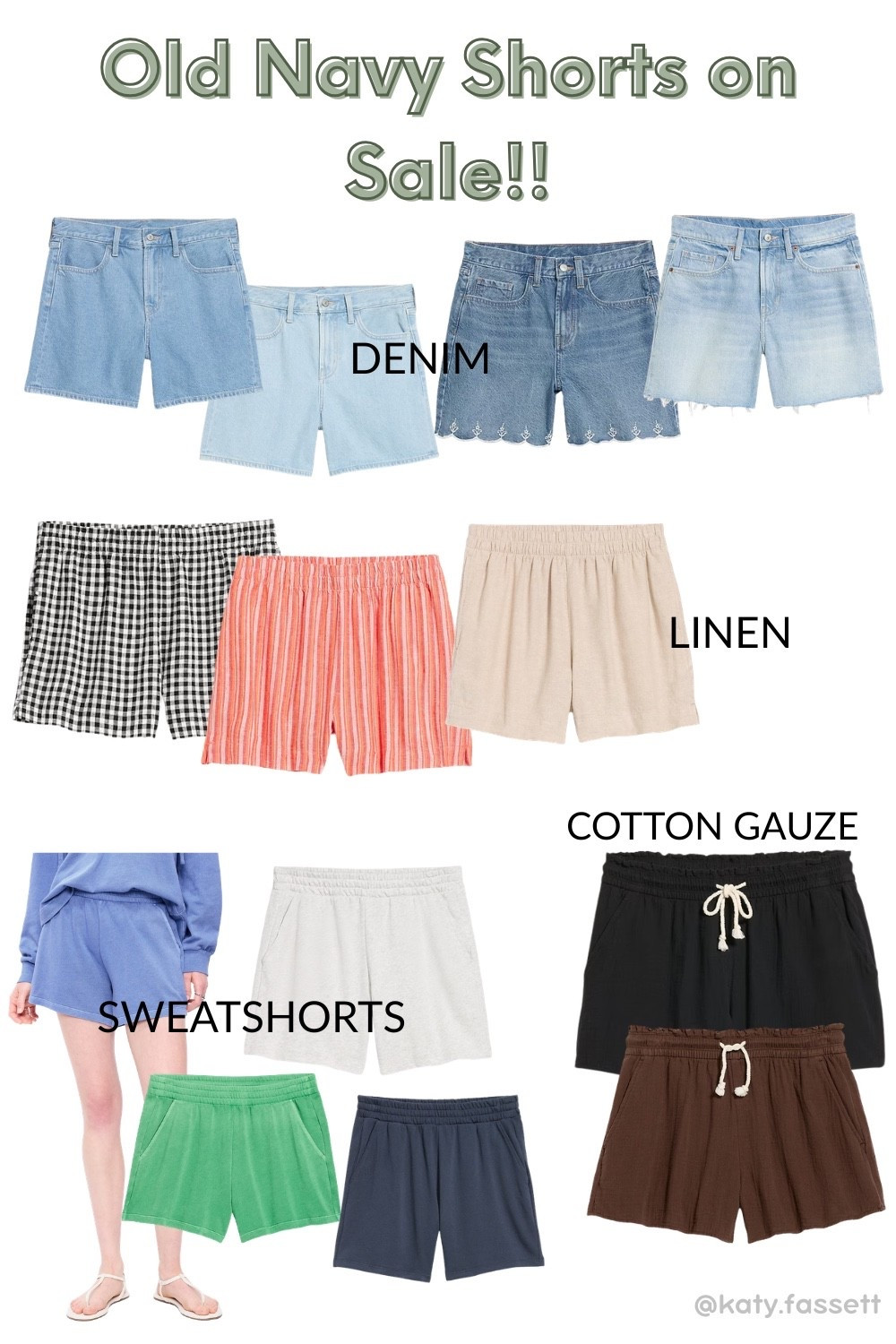 Old Navy shorts are on sale today!! So many cute finds for spring and summer! 