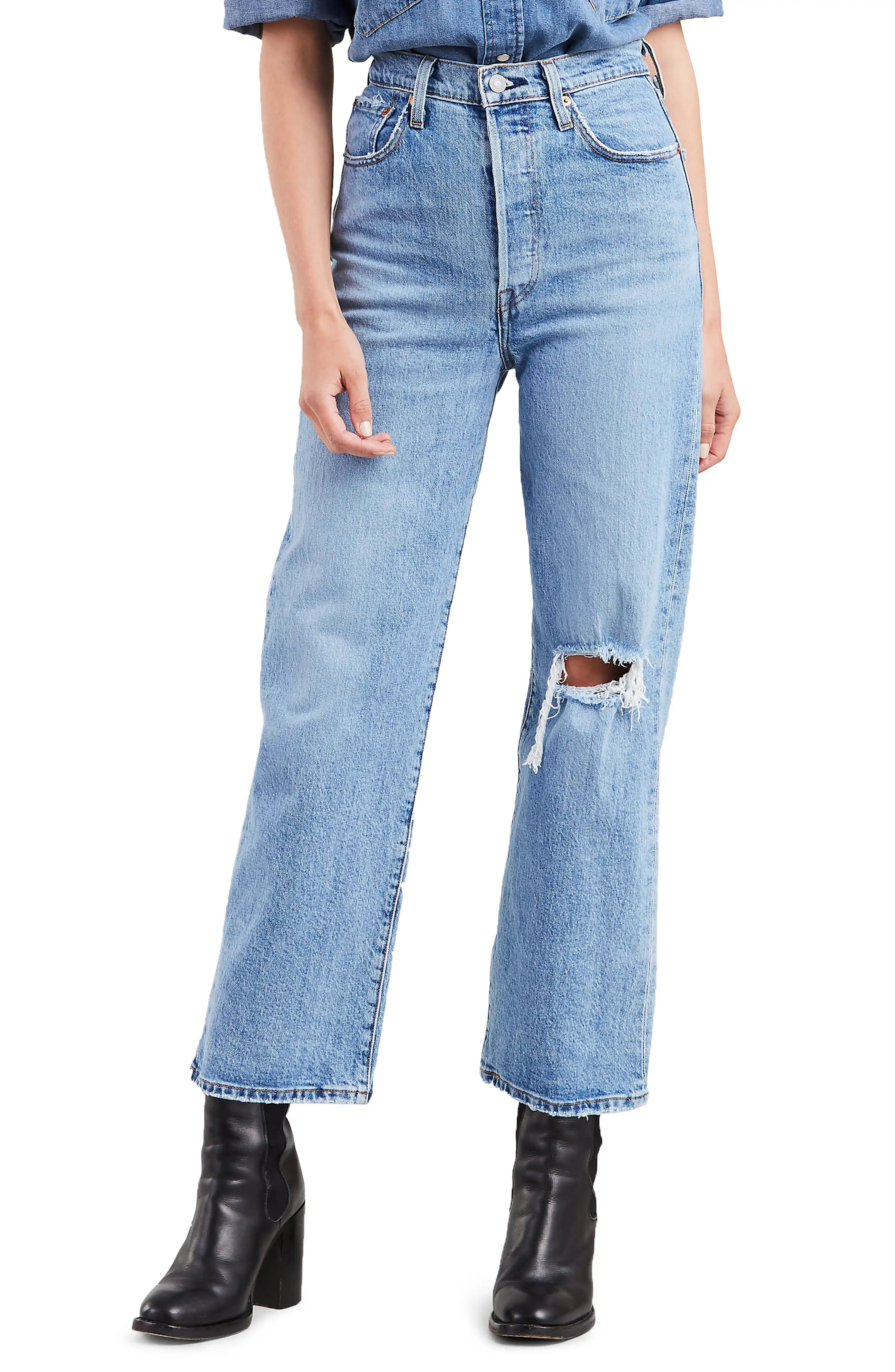 Ribcage High Waist Straight Leg Jeans | Nordstrom
