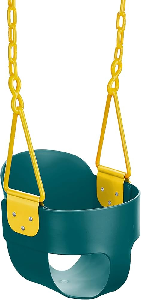 Deluxe High Back Full Bucket Toddler Swing with Exclusive Chain & Triangle Dip Pinch Protection -... | Amazon (US)