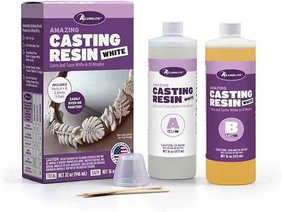 Alumilite Amazing White Two-Part Casting Resin Kit - Ideal for Pouring Small to Large, Durable Pi... | Amazon (US)