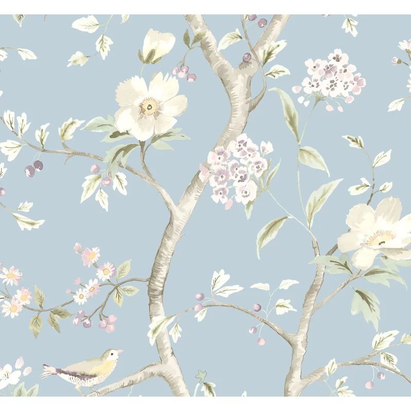 Lillian August Southport Floral Trail Wallpaper Roll | Wayfair North America