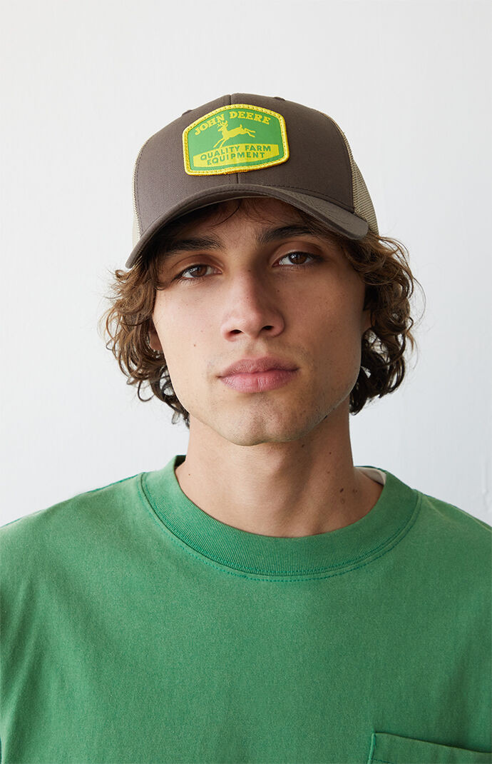 JOHN DEERE Brown Logo Snapback Trucker Hat | PacSun