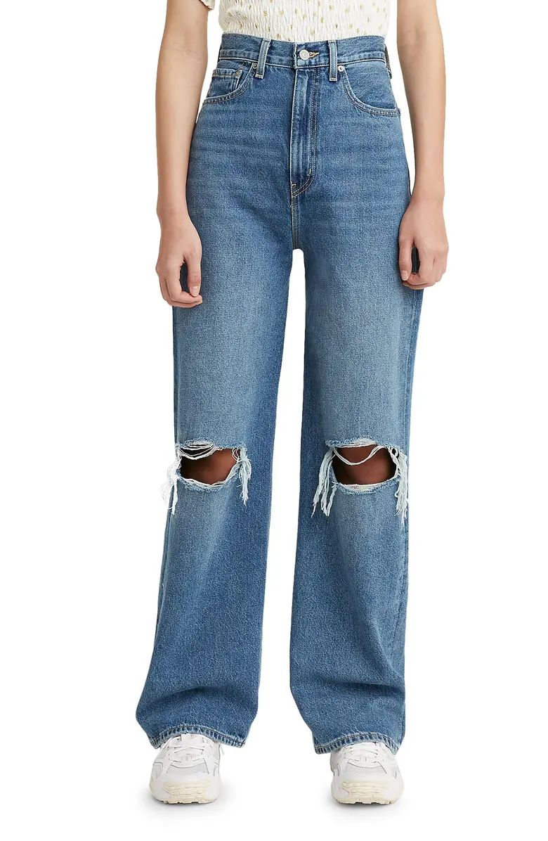 Ripped High Waist Loose Fit Jeans | Nordstrom | Nordstrom