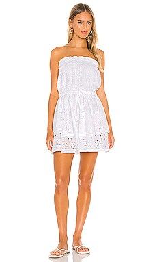 1. STATE Strapless Tiered Cotton Eyelet Dress in Ultra White from Revolve.com | Revolve Clothing (Global)