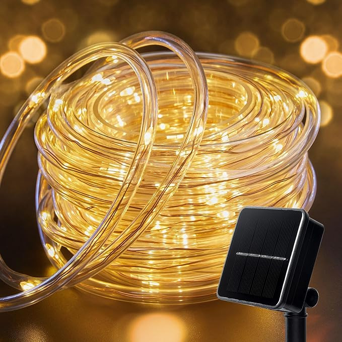 Solar Rope String Lights Outdoor 72Ft 200 Led Waterproof Solar Powered Fairy Lights with 8 Lighti... | Amazon (US)