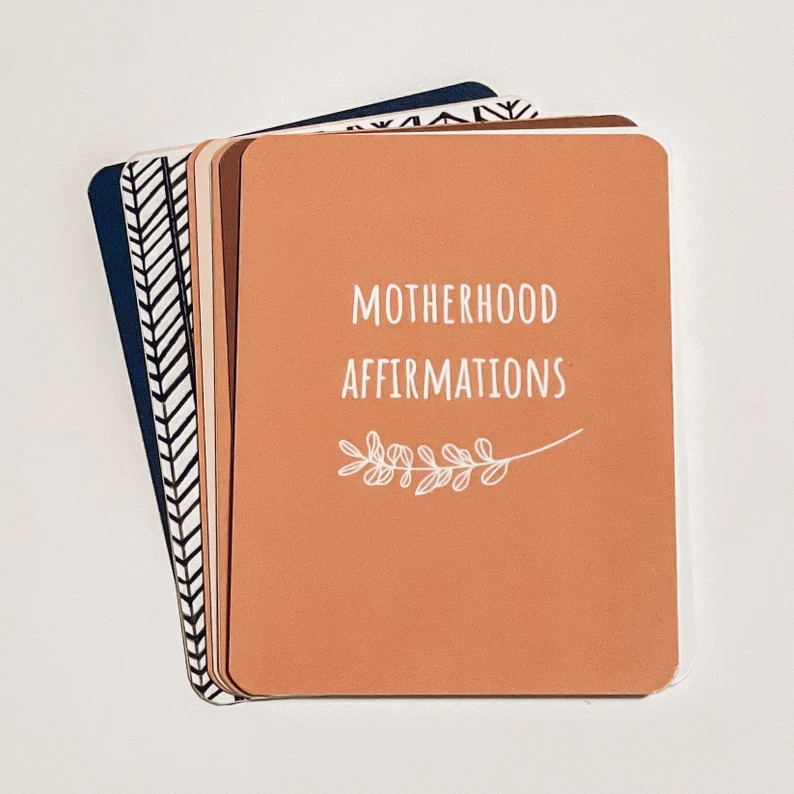 Motherhood Affirmation Cards Set. Mindfulness gift for seasoned, new, and expecting moms to pract... | Etsy (US)