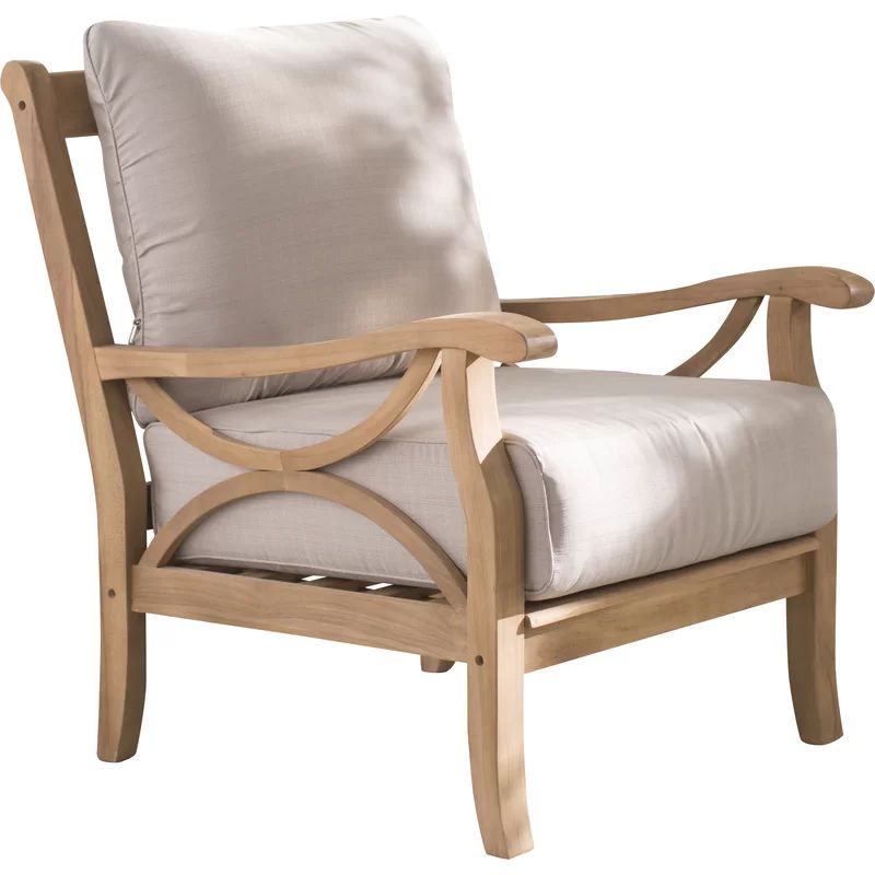 Brunswick Teak Patio Chair with Cushions | Wayfair North America