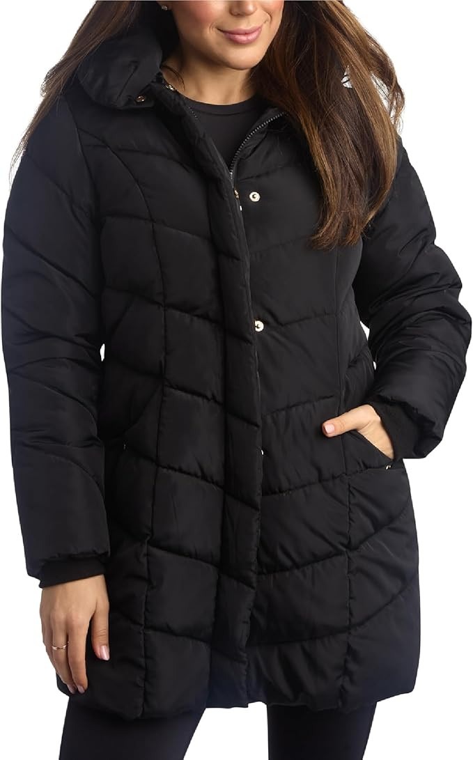 Steve Madden Womens Long Puffer Coat - Heavyweight Insulated Fall Winter Jackets for Women Windpr... | Amazon (US)