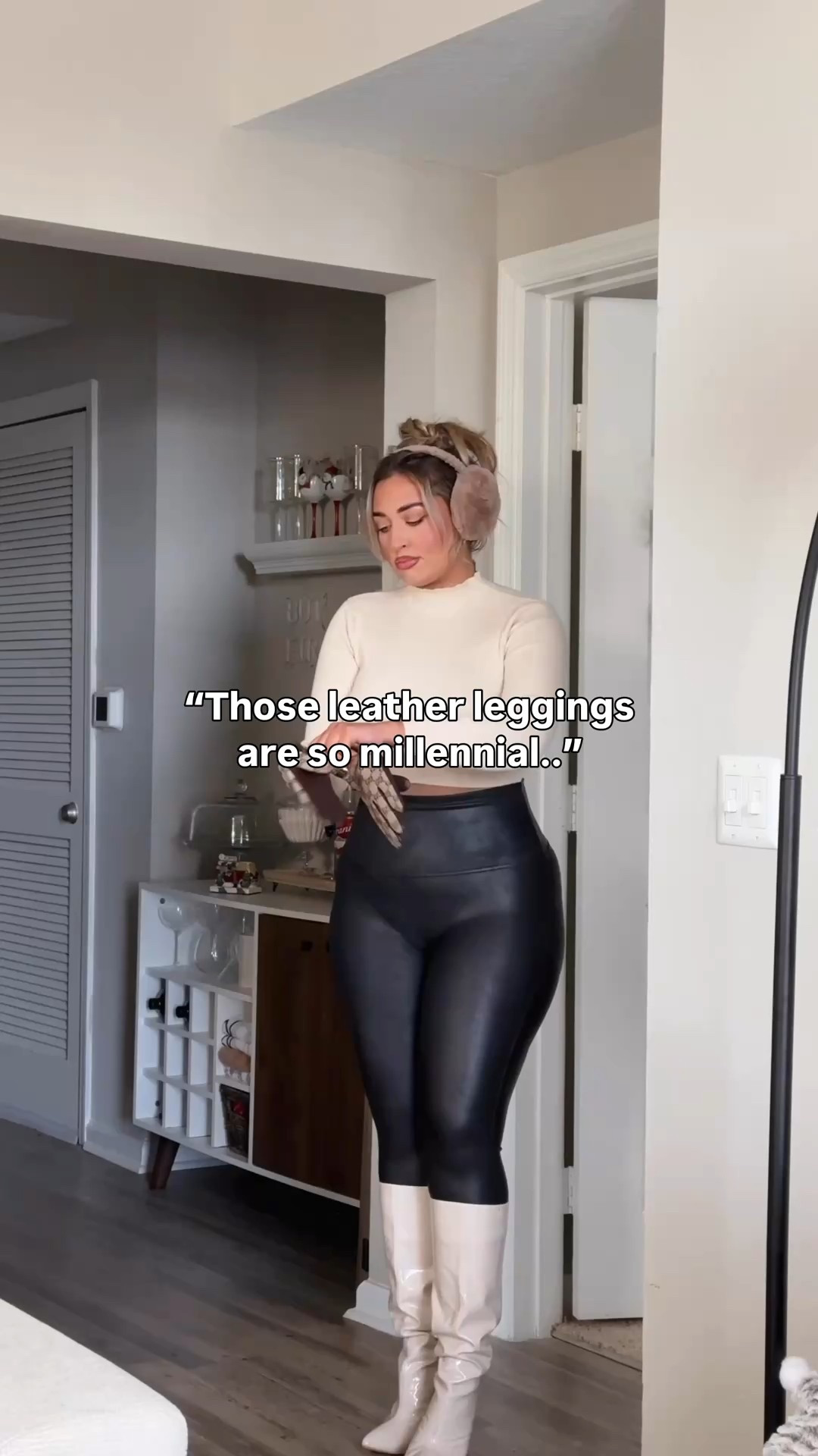 The cutest winter outfit with a beautiful fur coat (sold out from last year but linking similar) and my fave leather leggings I wear in a size large!

#LTKgrwm #LTKMidsize #LTKootd