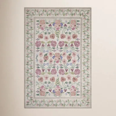 Rosa Rifle Paper Co. x Loloi Ivory Area Rug | Wayfair North America