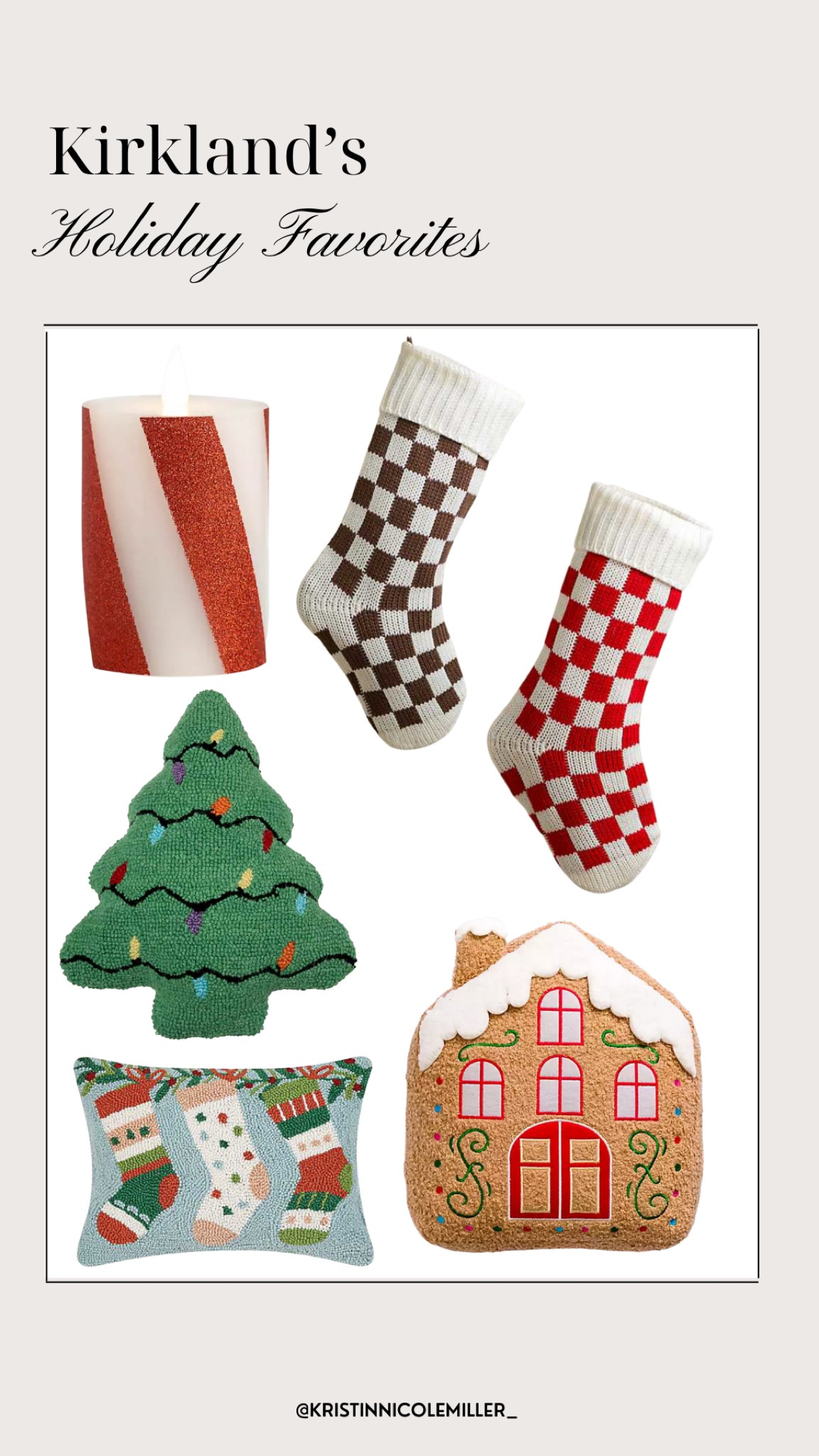 Kirklands, holiday, Christmas, checkered, stocking, candy cane, Christmas tree pillow, gingerbread pillow 

#LTKhome #LTKHoliday #LTKSeasonal