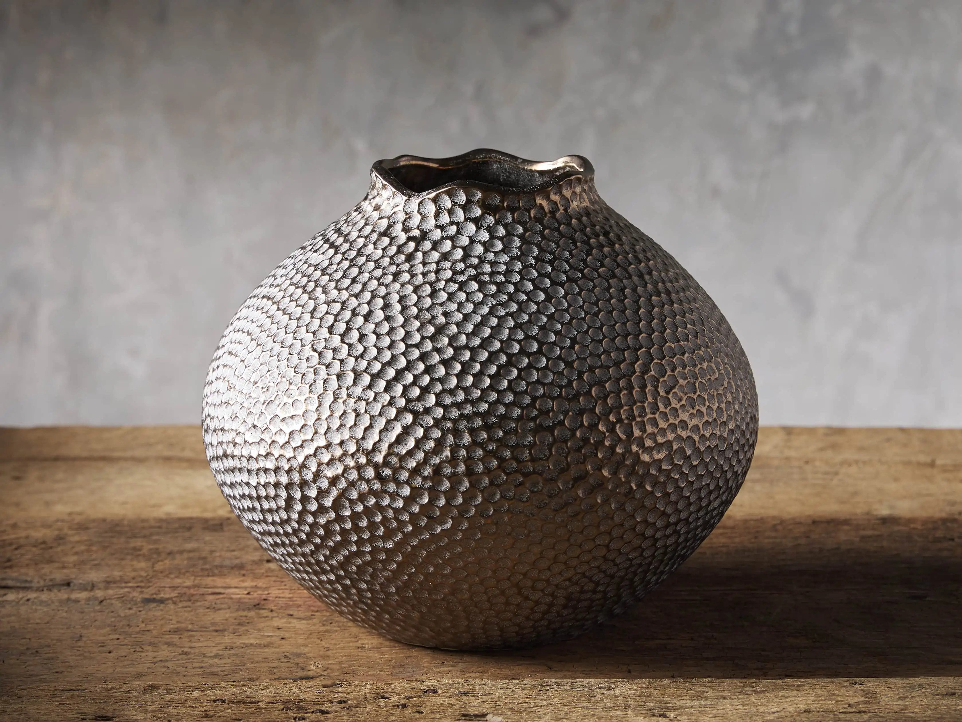Eva Round Vase in Gold | Arhaus