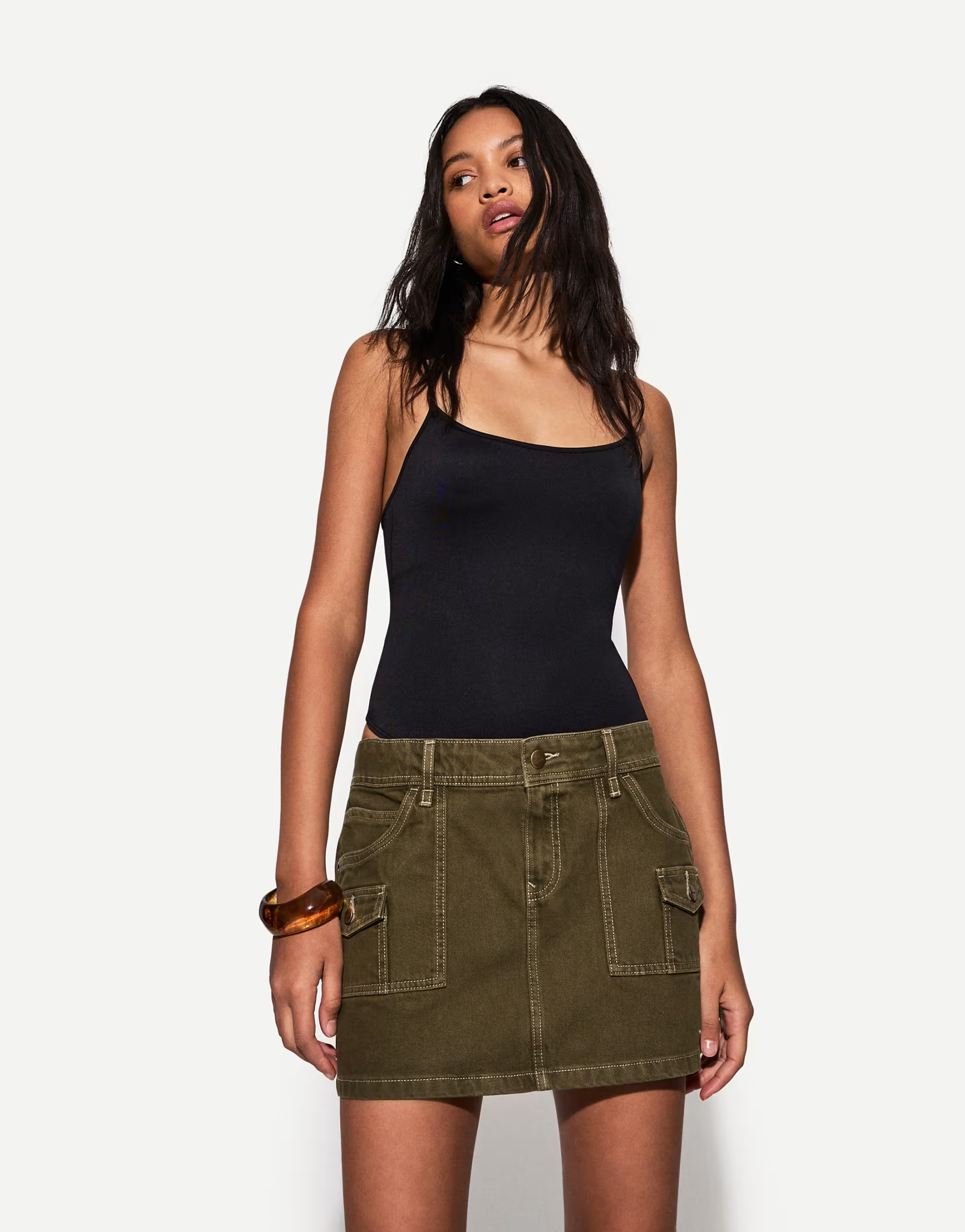 Bershka tank bodysuit in black | ASOS | ASOS (Global)