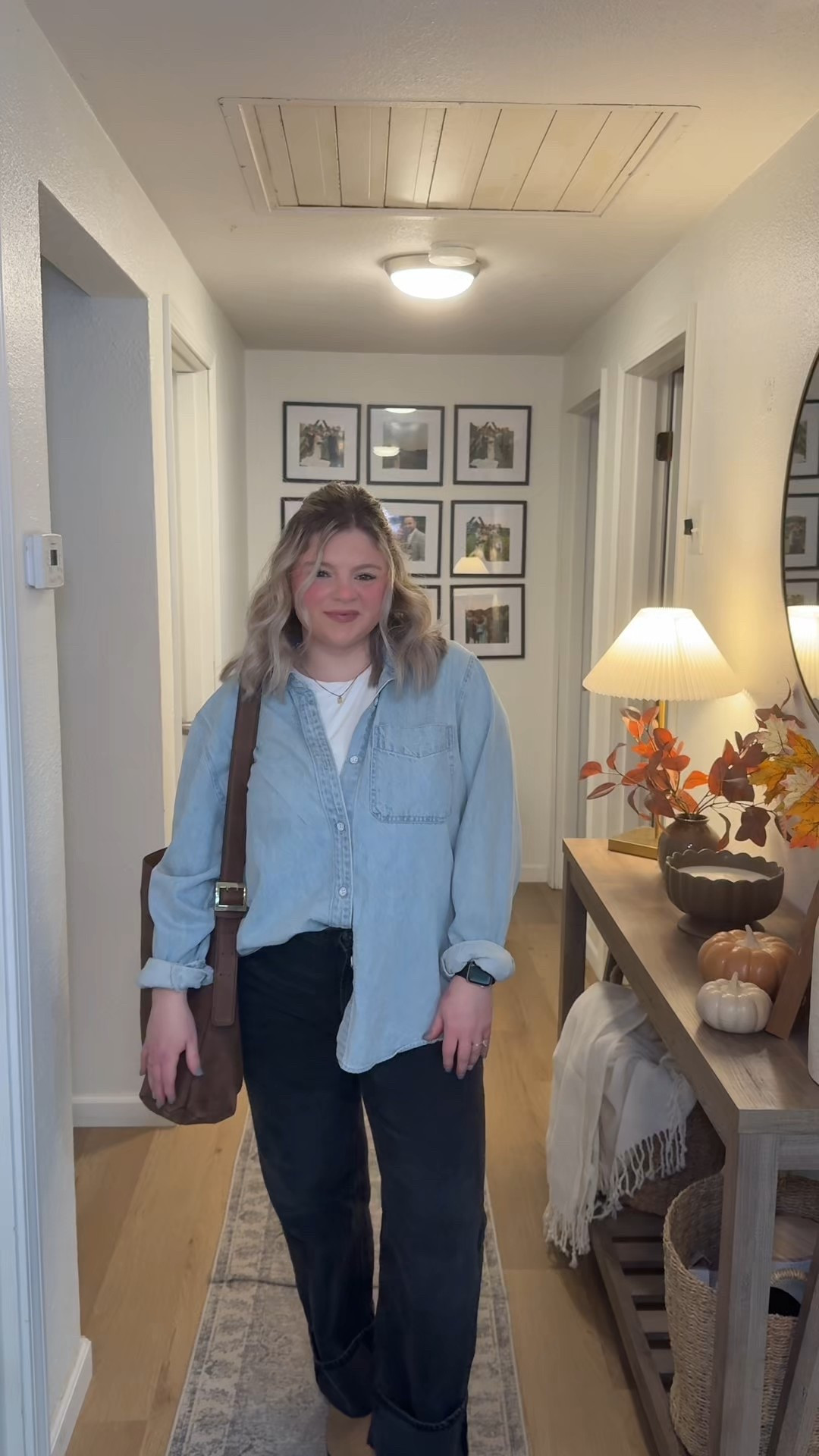 OOTD with details! 
Abercrombie top: medium 
Denim jacket: large 
Jeans: size 8 

#LTKSaleAlert #LTKPetite #LTKMidsize