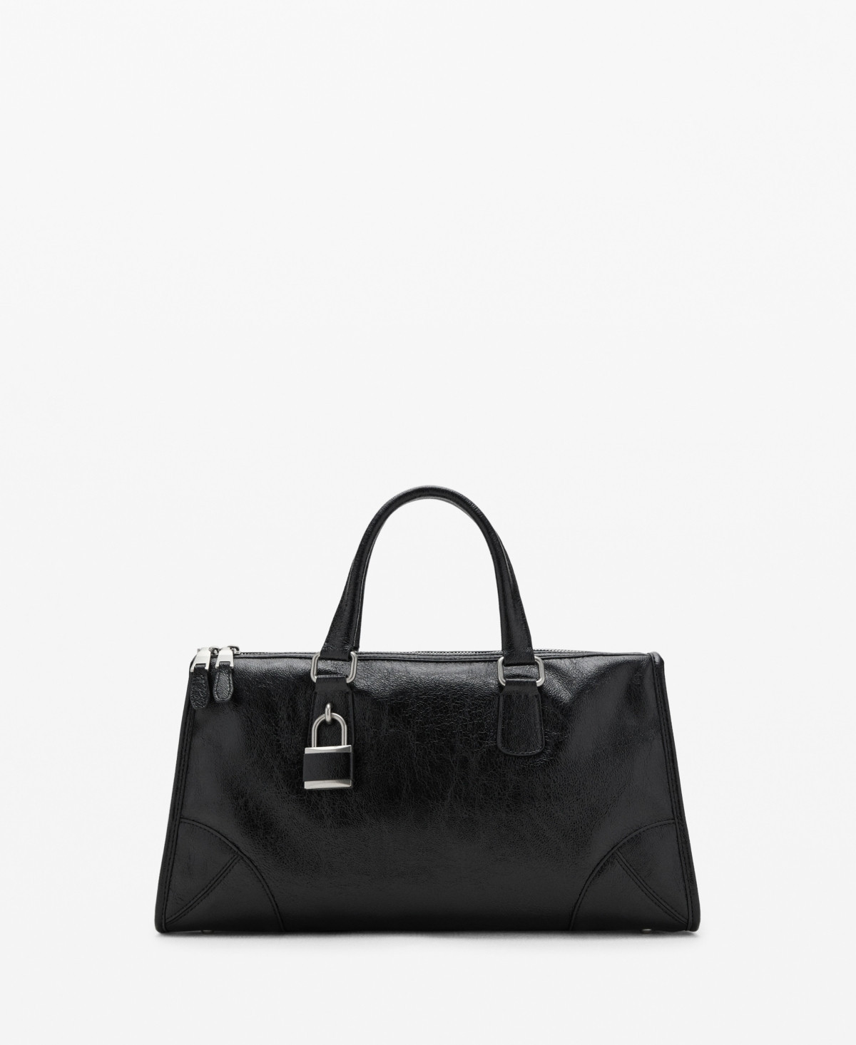 Mango Women's Rectangular Handles Handbag - Black | Macy's