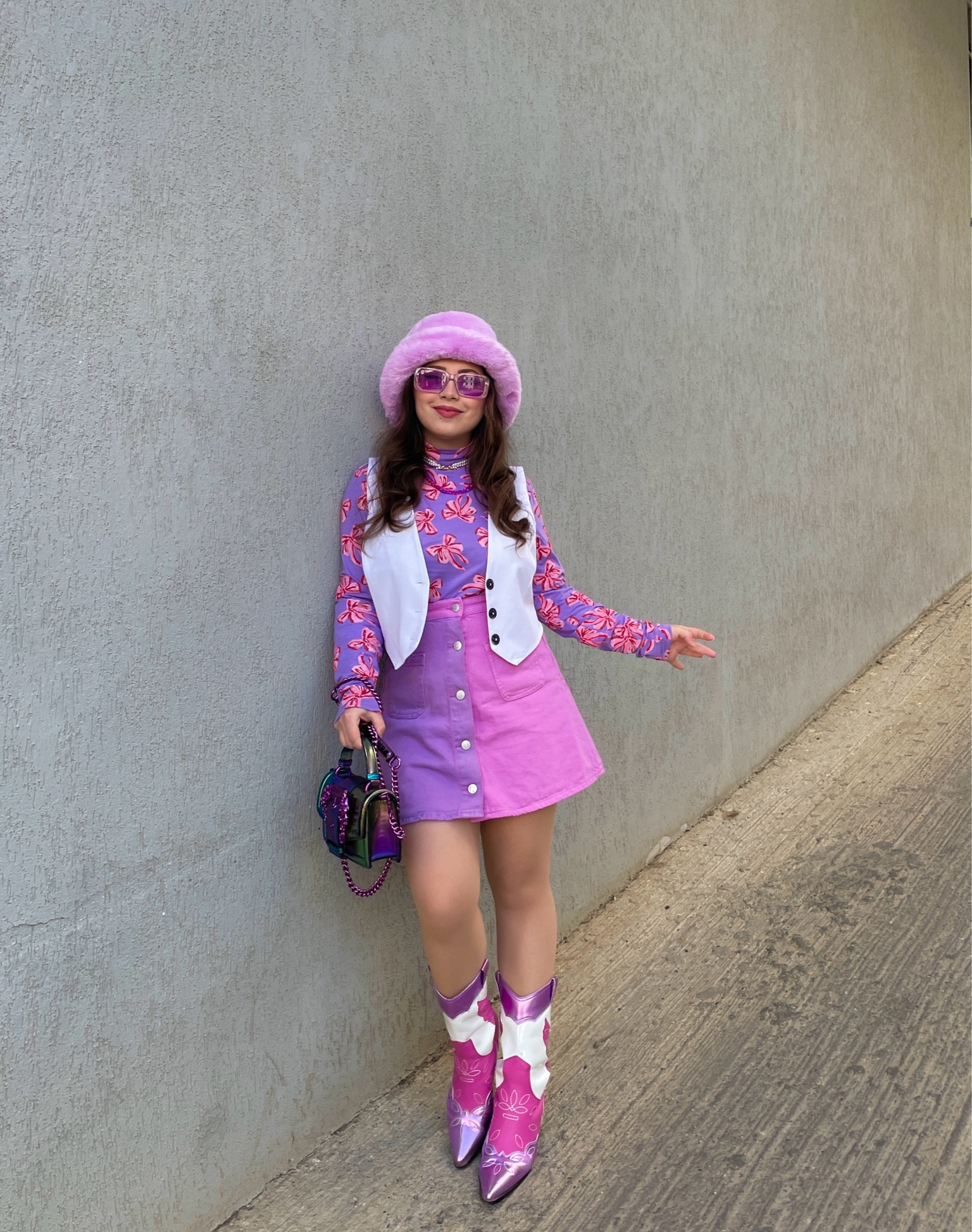 Colorful Lilac and Pink Outfit

#LTKstyletip