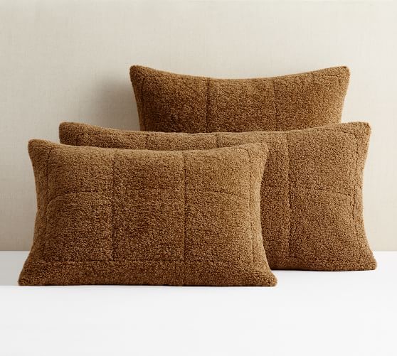 Teddy Faux Fur Quilted Sham | Pottery Barn (US)